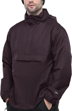 33,000ft Men's Pullover Rain Jacket Waterproof with Hood Lightweight Packable Raincoat Windbreaker for Golf Travel