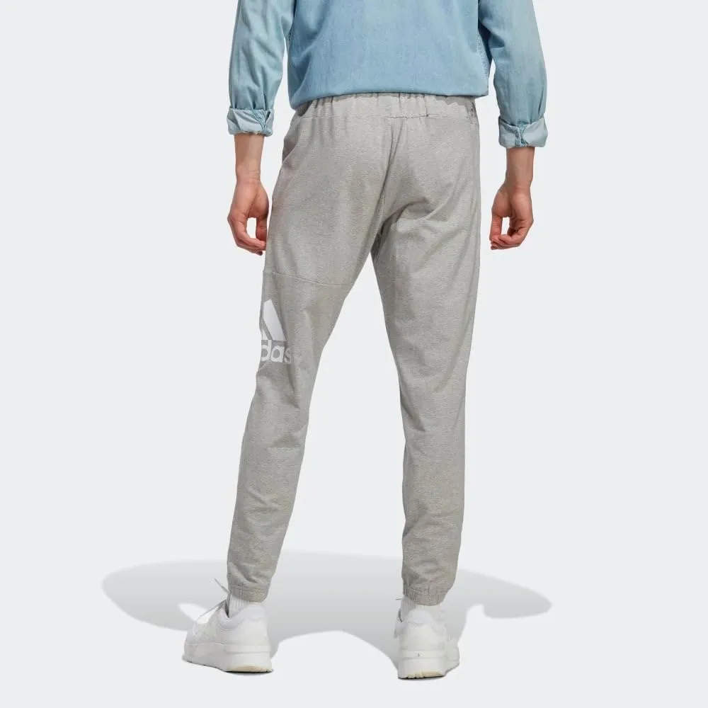 adidas Mens Essential Logo Tapered Badge Sweatpants Training Casual - Black
