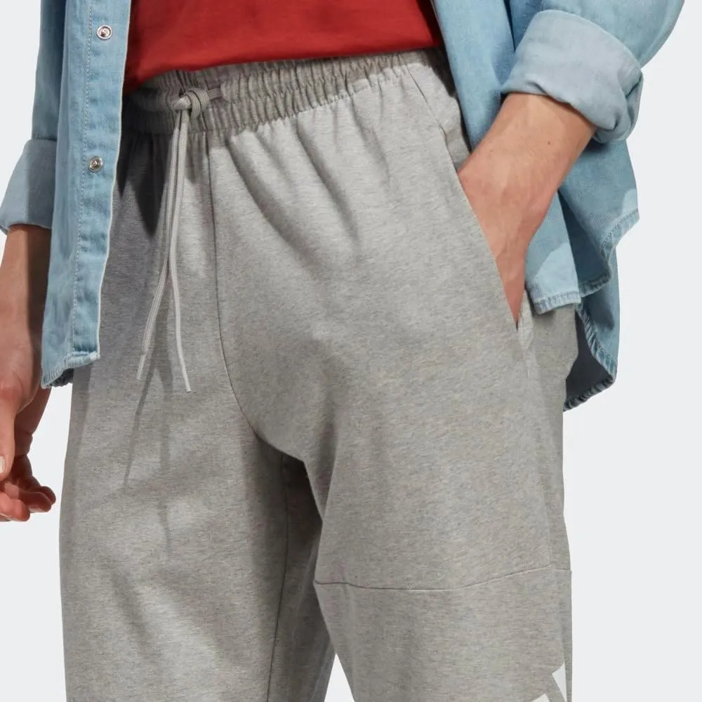 adidas Mens Essential Logo Tapered Badge Sweatpants Training Casual - Black