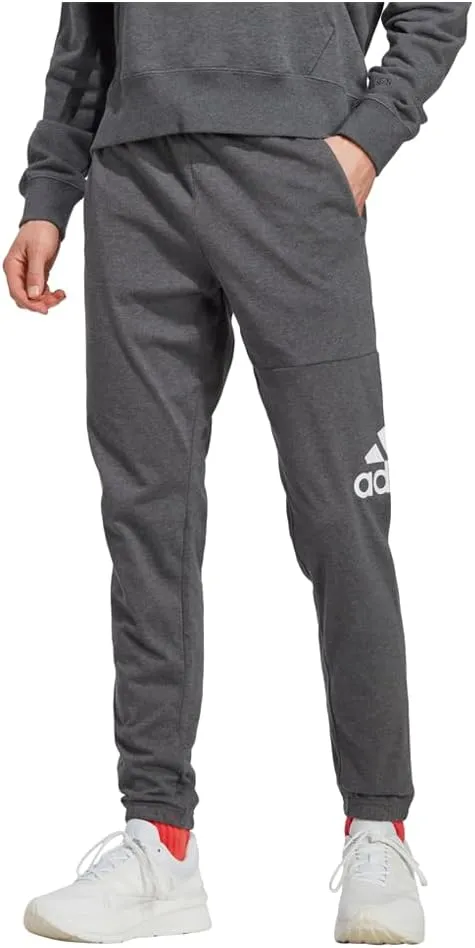 adidas Mens Essential Logo Tapered Badge Sweatpants Training Casual - Black