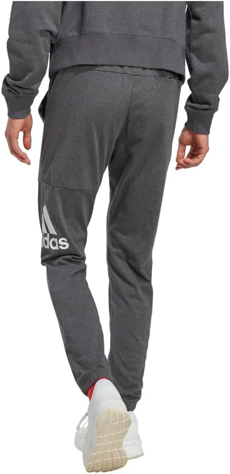 adidas Mens Essential Logo Tapered Badge Sweatpants Training Casual - Black