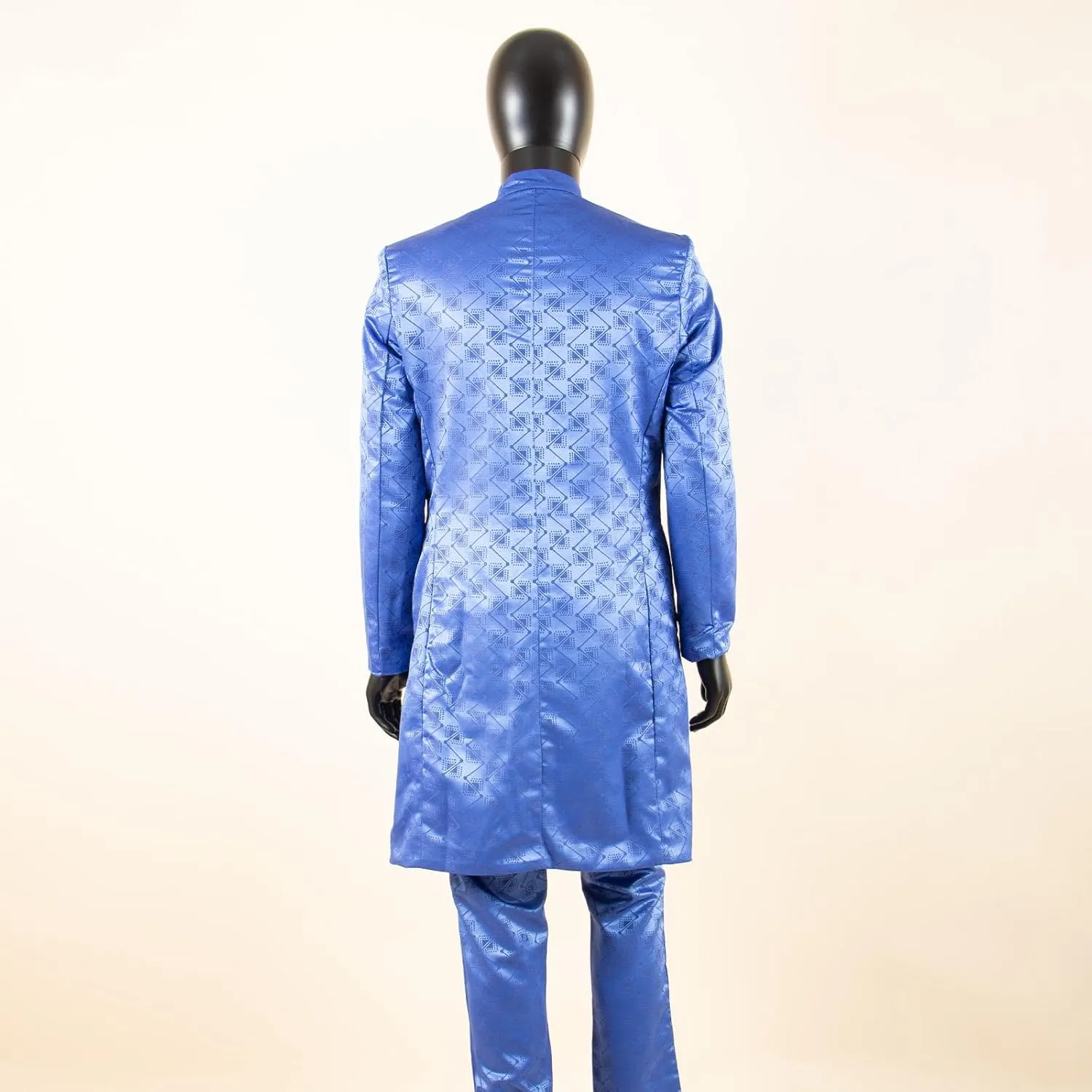African Clothes for Men Dashiki Slim Fit Jacket and Trousers Set Formal Attire for Wedding
