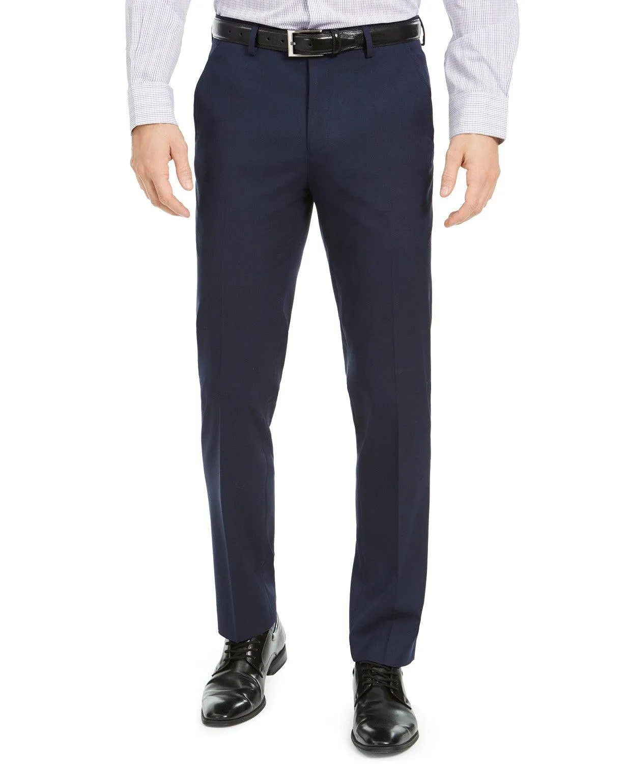 Alfani Mens Slim fit Dress Pants 36 / 34 Dark Navy Blue Solid