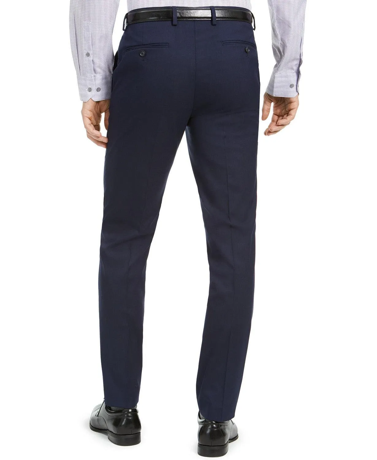 Alfani Mens Slim fit Dress Pants 36 / 34 Dark Navy Blue Solid