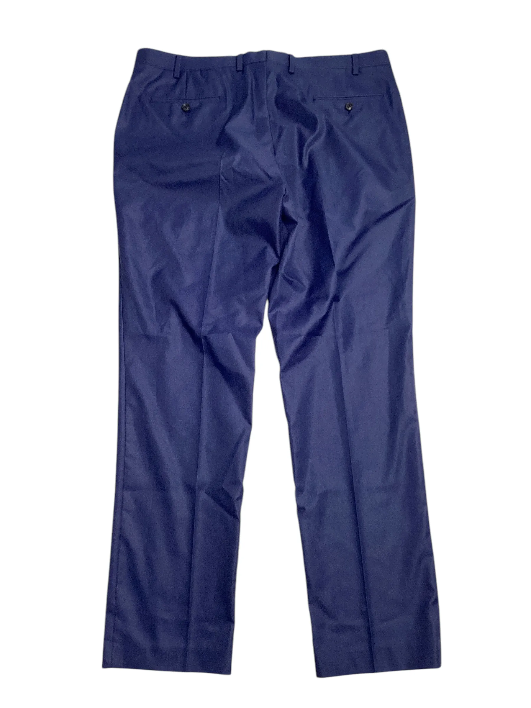 Alfani Mens Slim fit Dress Pants 38 / 32 Blue Solid Stretch