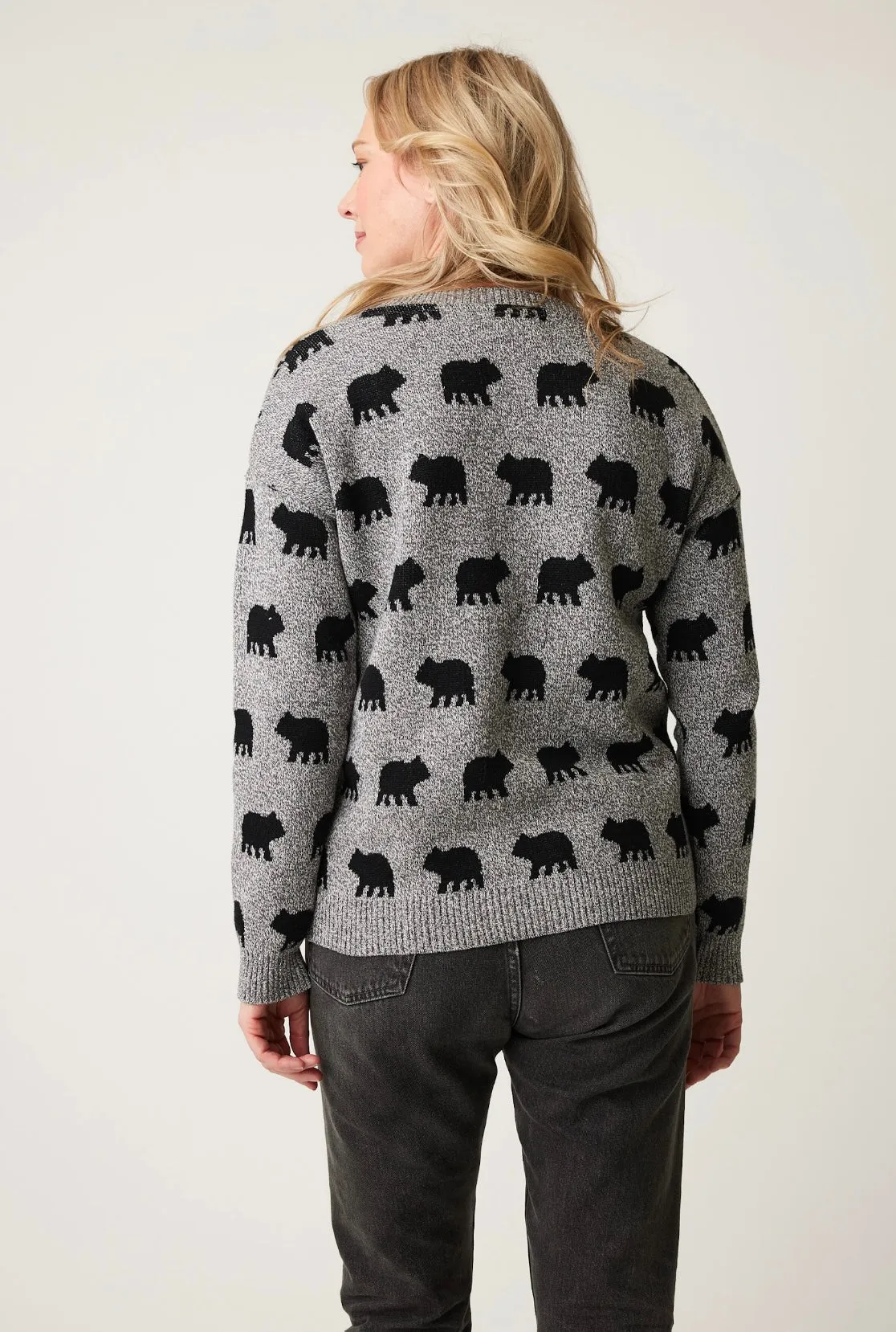 BEAR NAKED GREY SWEATER MADE IN CANADA