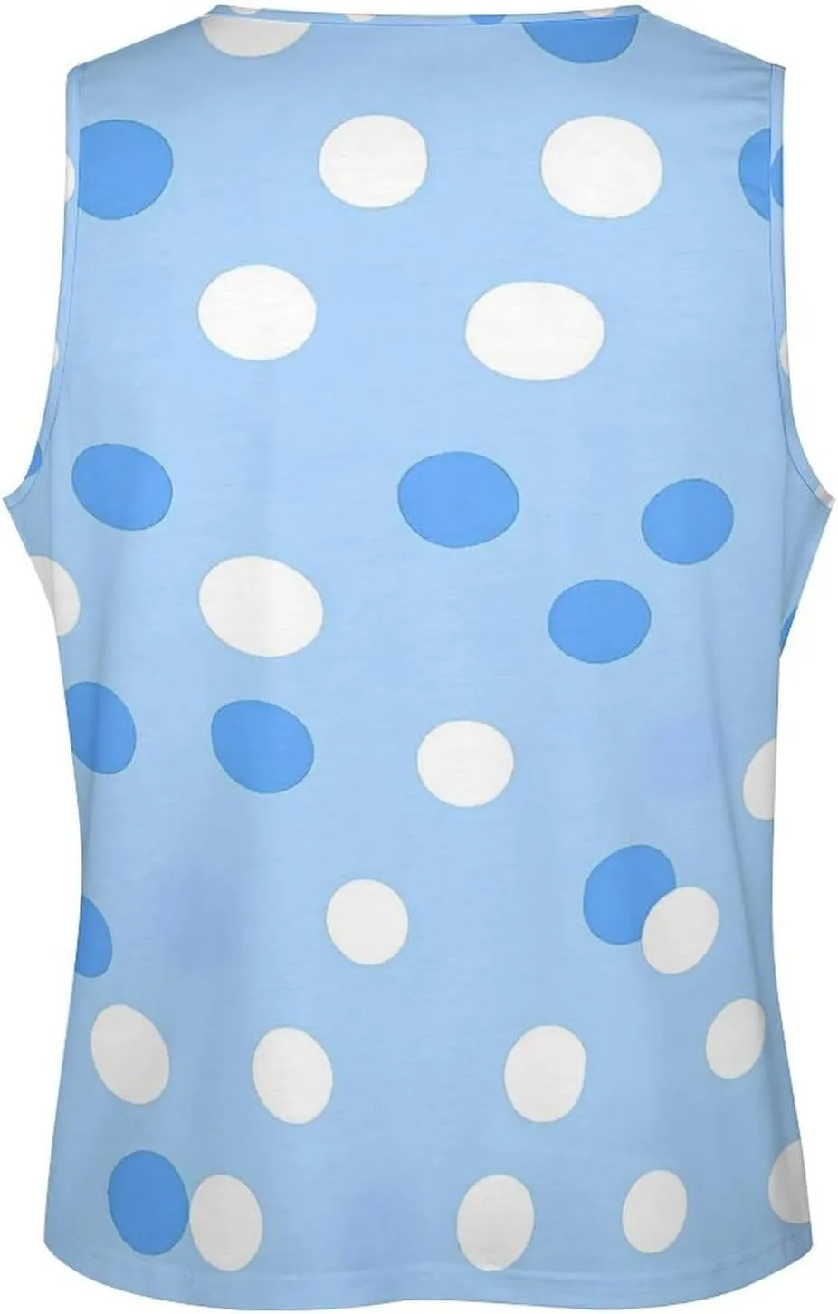 Blue Polka Dots Men's Activewear Tank Tops Gym Sleeveless Muscle T Shirts Workout Tees Vest