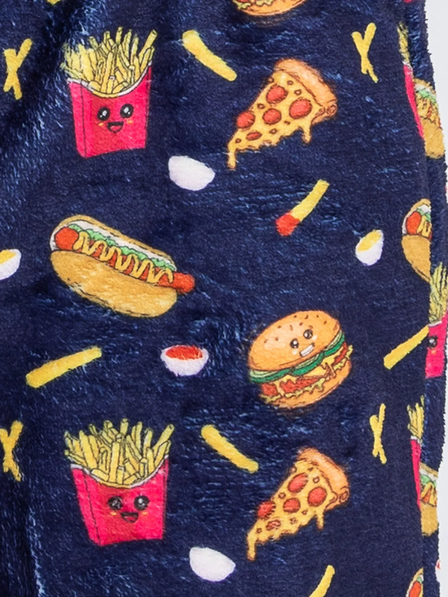 Boy's Burger and Fries Plush Loungewear Pant