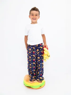Boy's Burger and Fries Plush Loungewear Pant