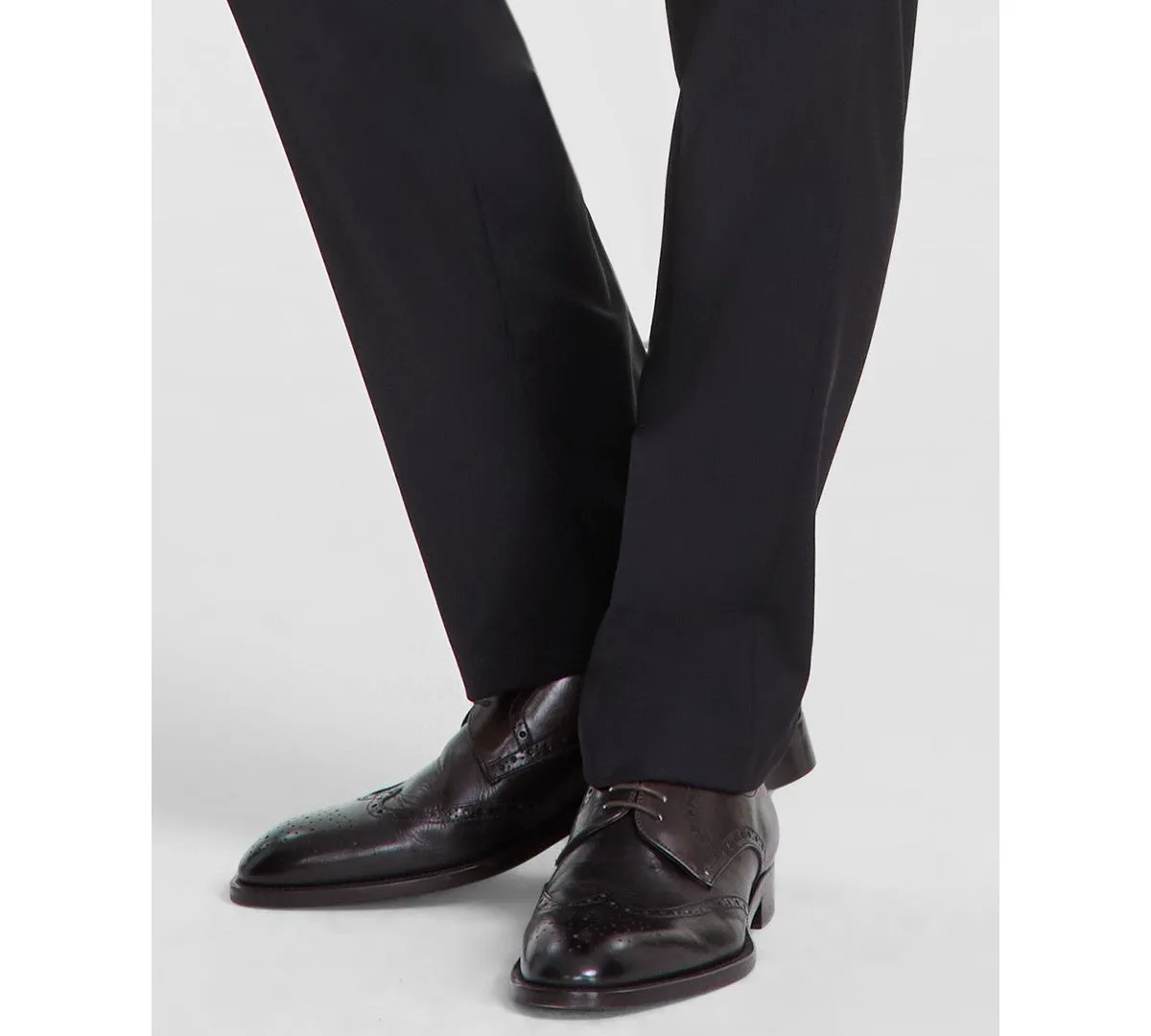 Calvin Klein Mens Slim fit Dress Pants 36 / 32 Black Solid Stretch