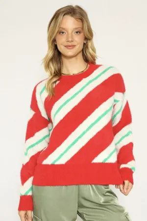 Candy Cane Striped Sweater