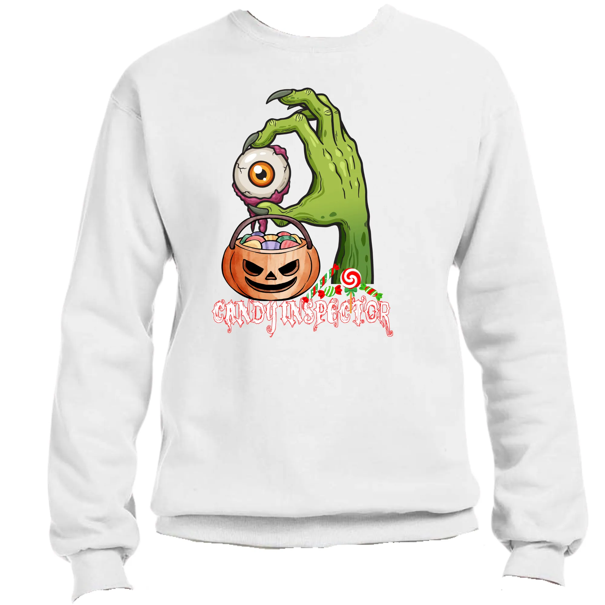 Candy Inspector Unisex Halloween Sweater – Cozy Fit, Fun & Sweet Graphic