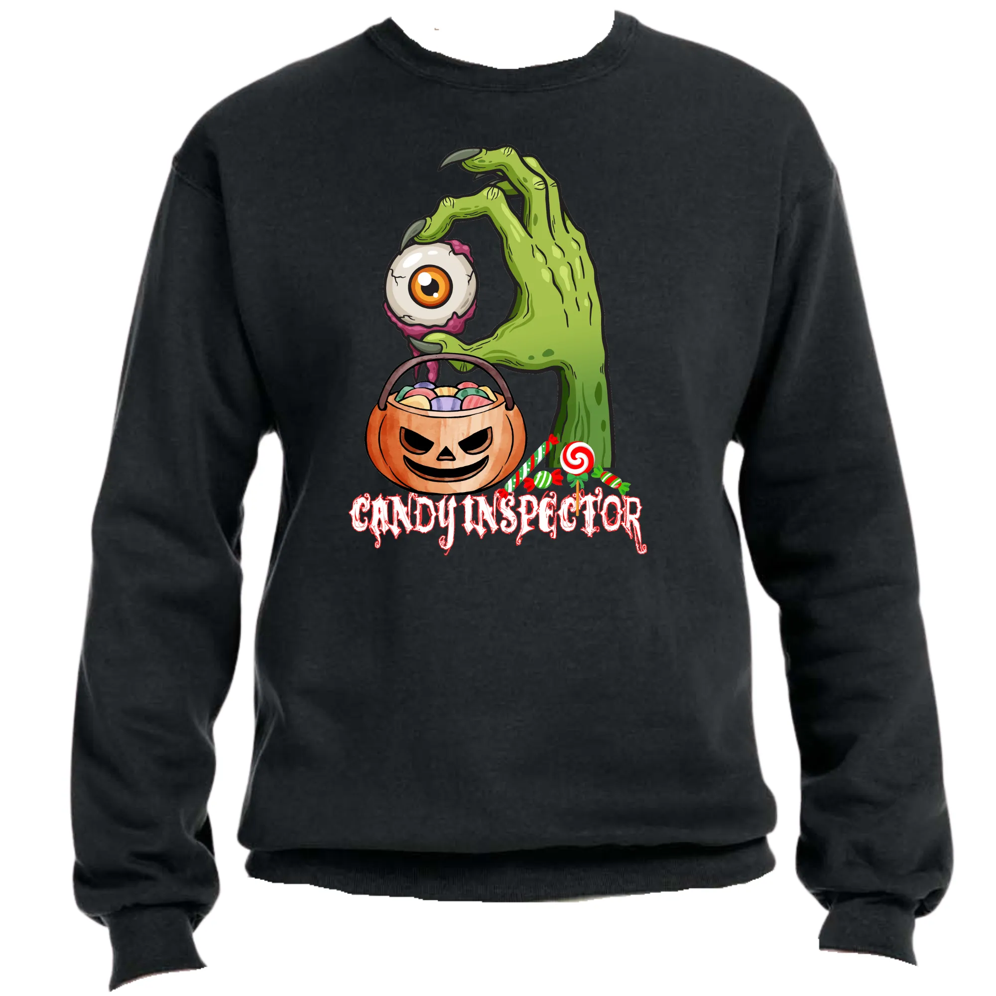 Candy Inspector Unisex Halloween Sweater – Cozy Fit, Fun & Sweet Graphic