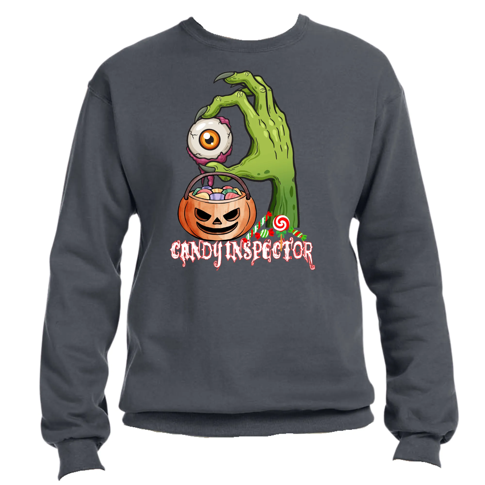 Candy Inspector Unisex Halloween Sweater – Cozy Fit, Fun & Sweet Graphic