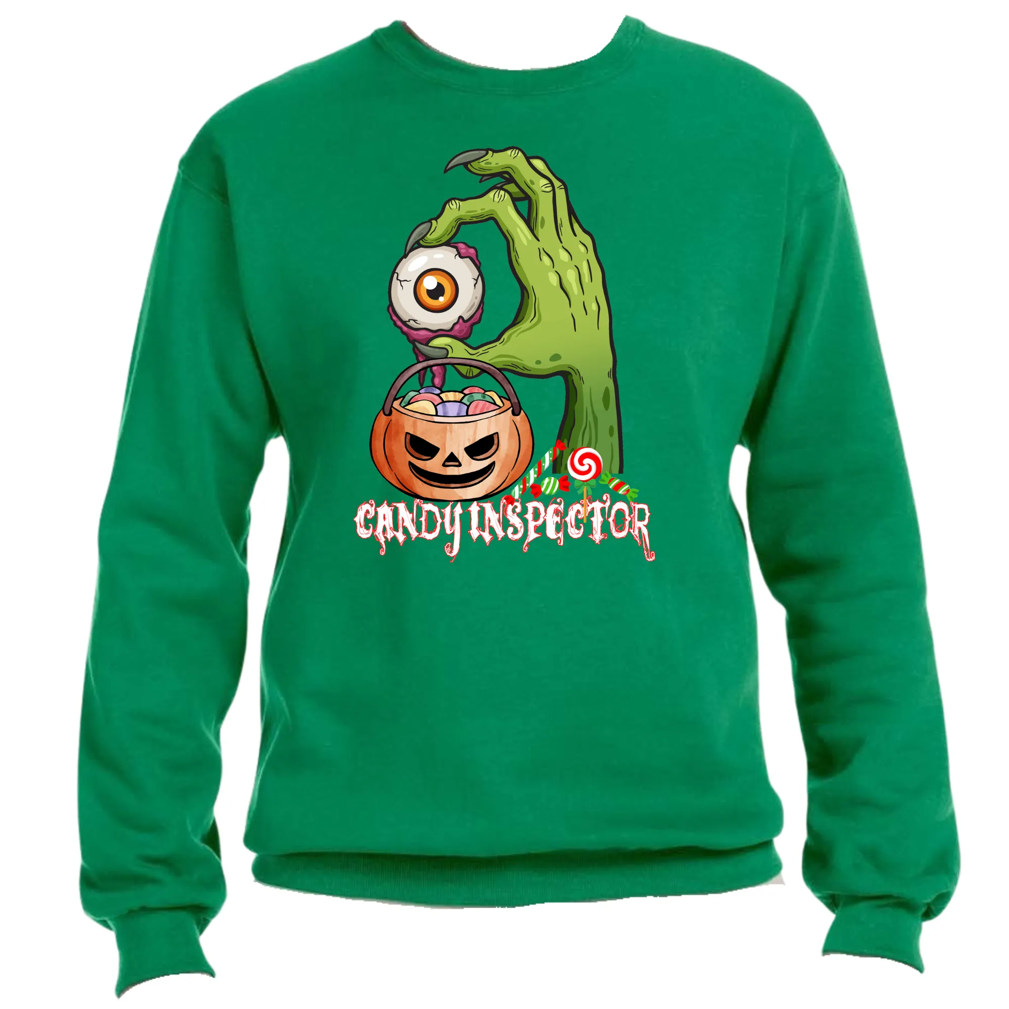 Candy Inspector Unisex Halloween Sweater – Cozy Fit, Fun & Sweet Graphic