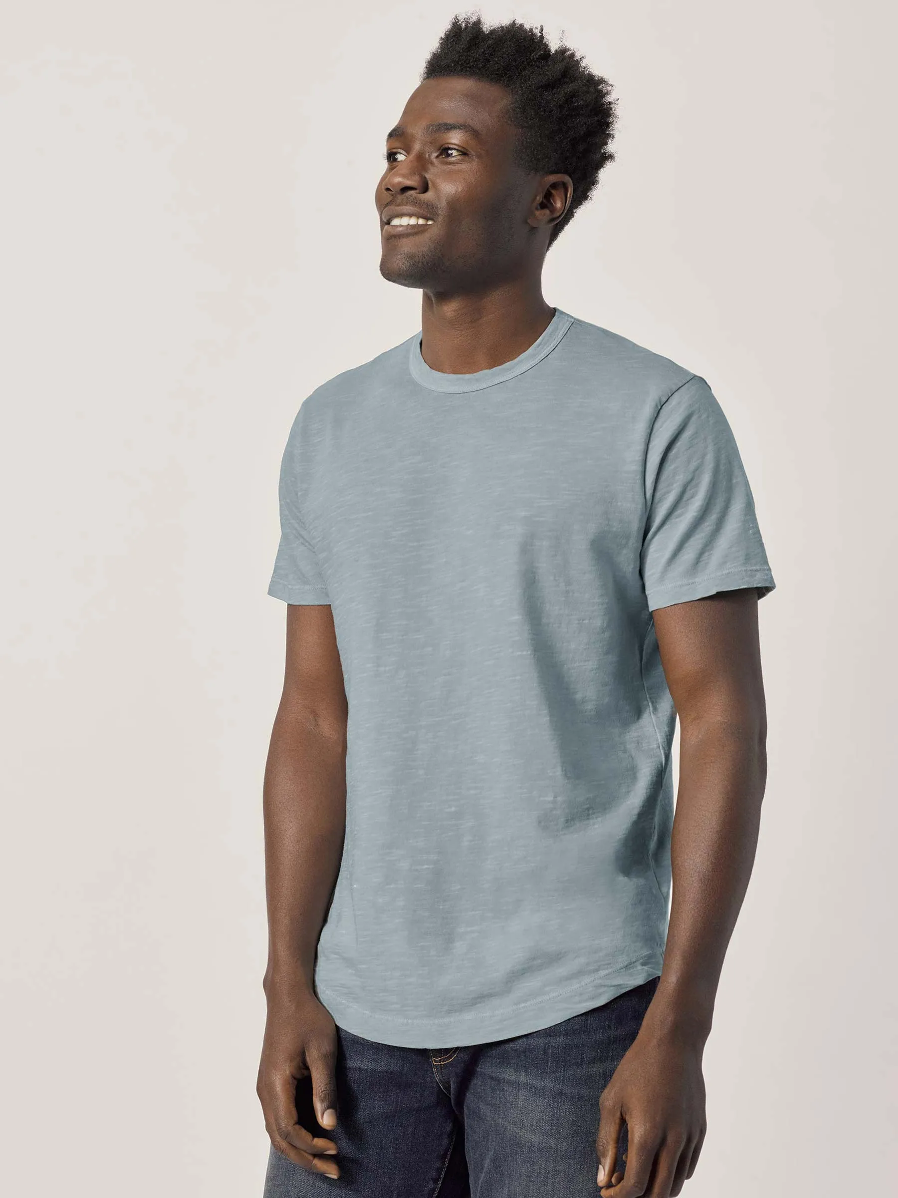 Cruz Venice Wash Slub Curved Hem Tee