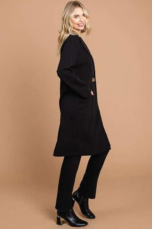 Culture Code Double Breast Lapel Collar Coat