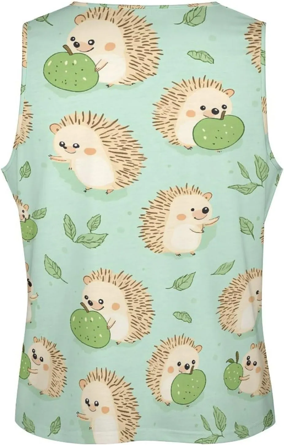 Cute Hedgehogs Men's Activewear Tank Tops Gym Sleeveless Muscle T Shirts Workout Tees Vest