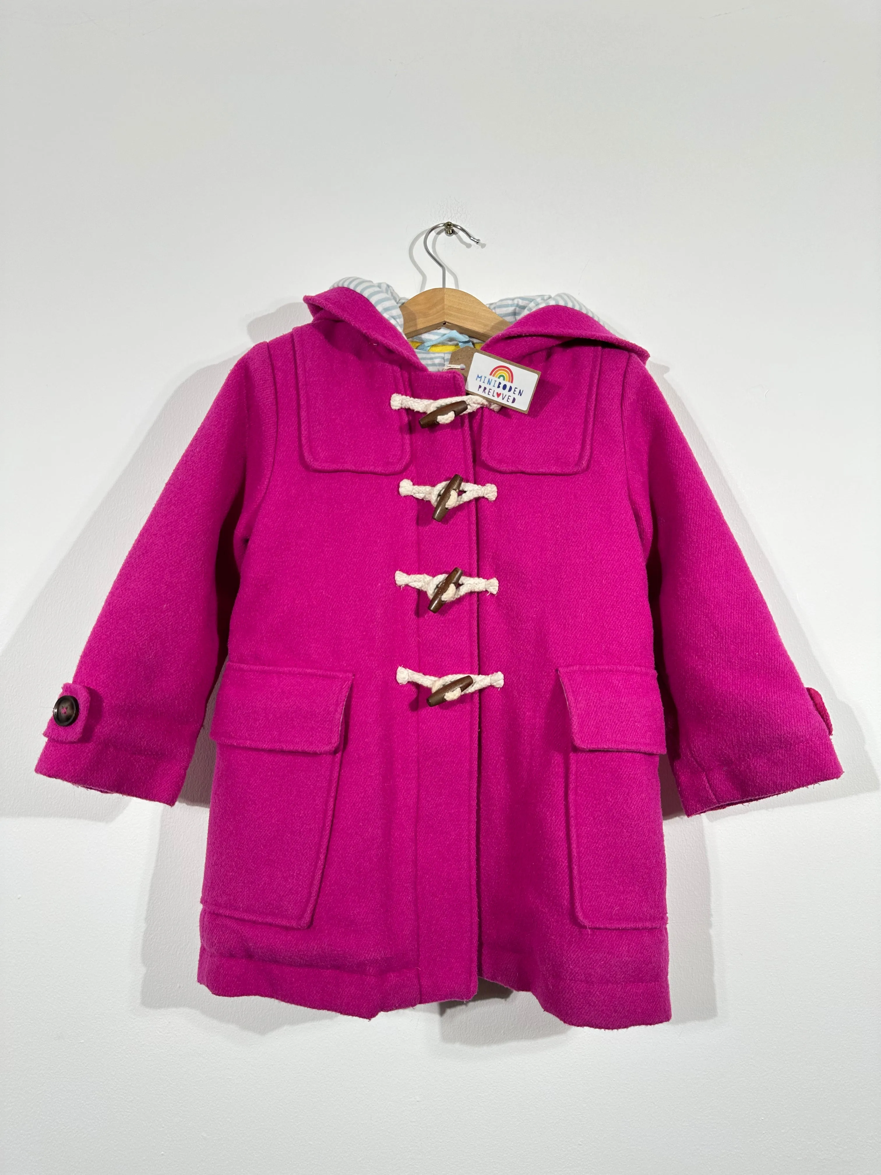 Dark Pink Duffle Coat (3-4 Years)