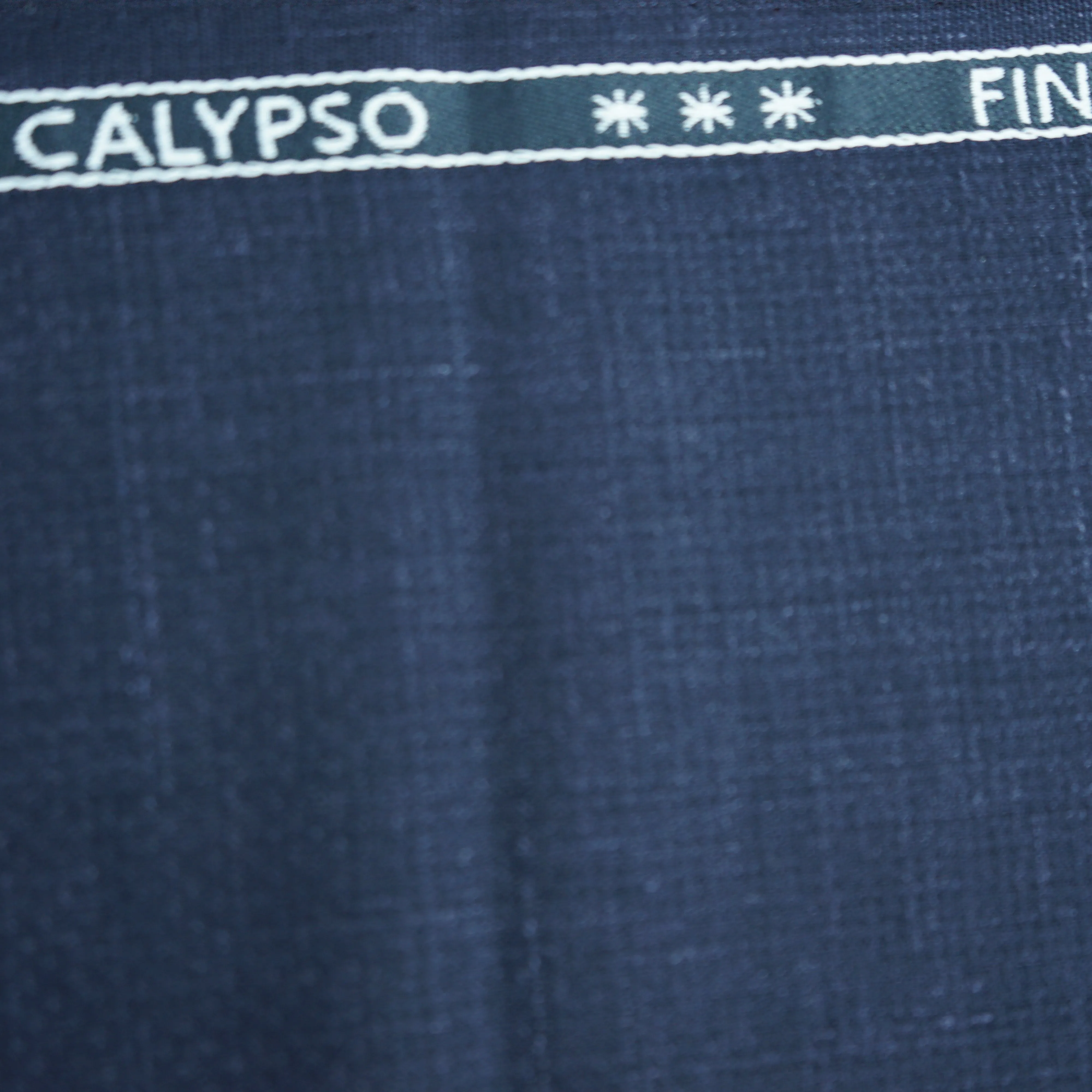 Deep Navy Textured Dormeuil Wool Calypso Fabric