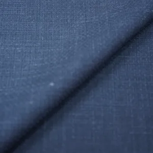 Deep Navy Textured Dormeuil Wool Calypso Fabric