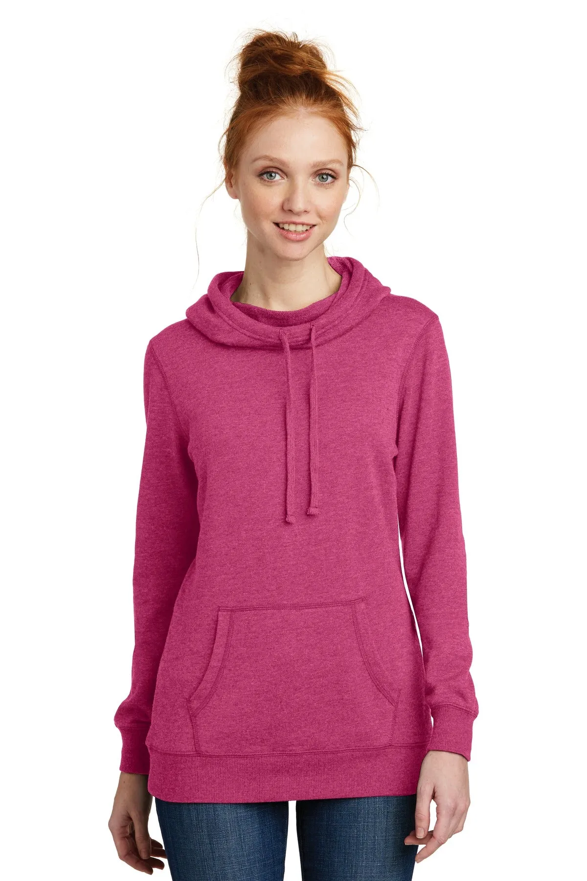 District Women's Lightweight Fleece Hoodie. DM493