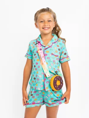 Donuts Short Sleeve Pajama Set