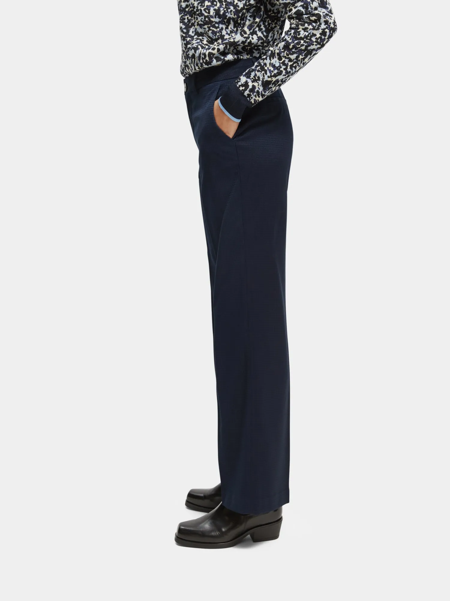 Edie high-rise wide-leg pants