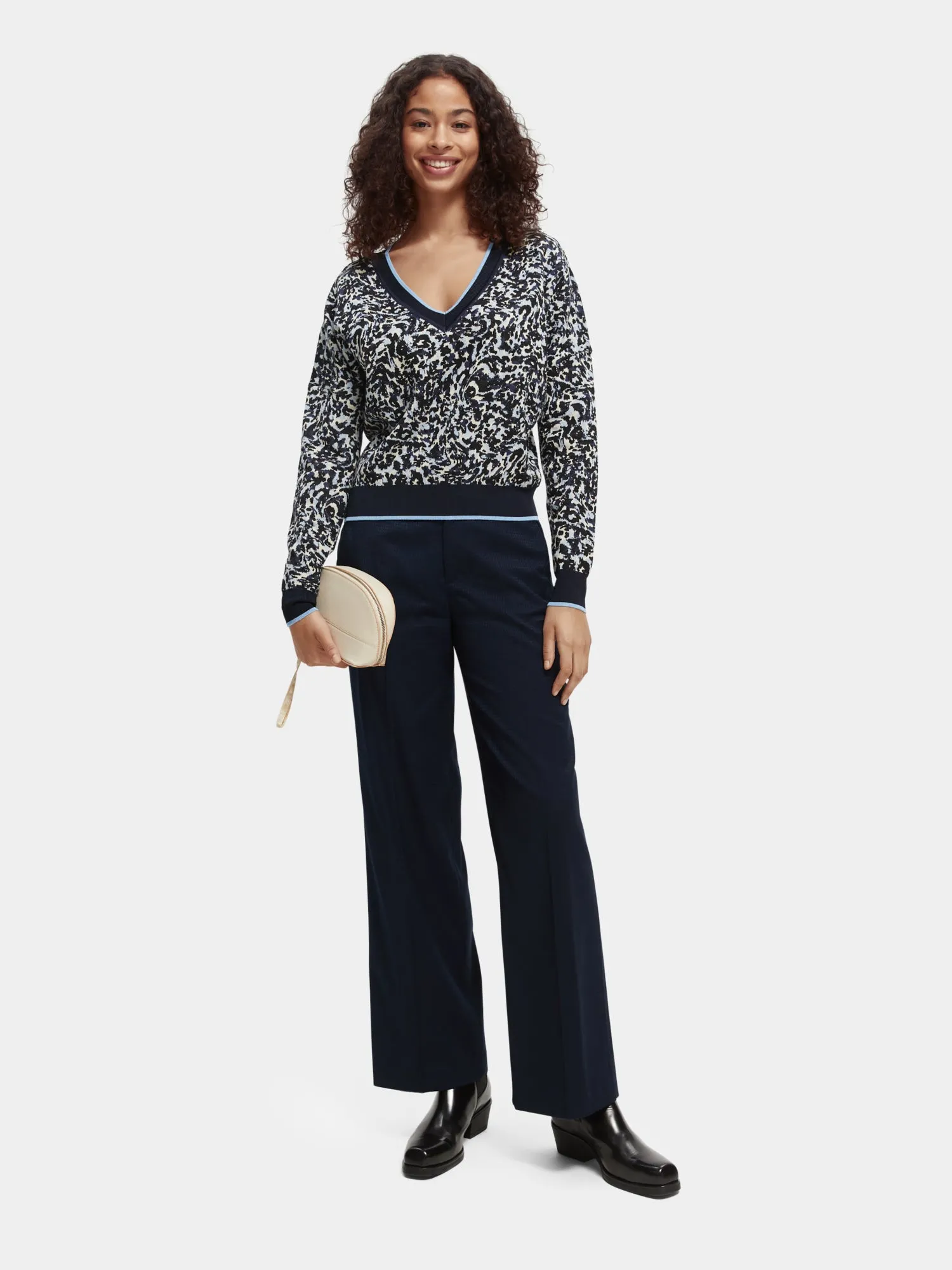 Edie high-rise wide-leg pants
