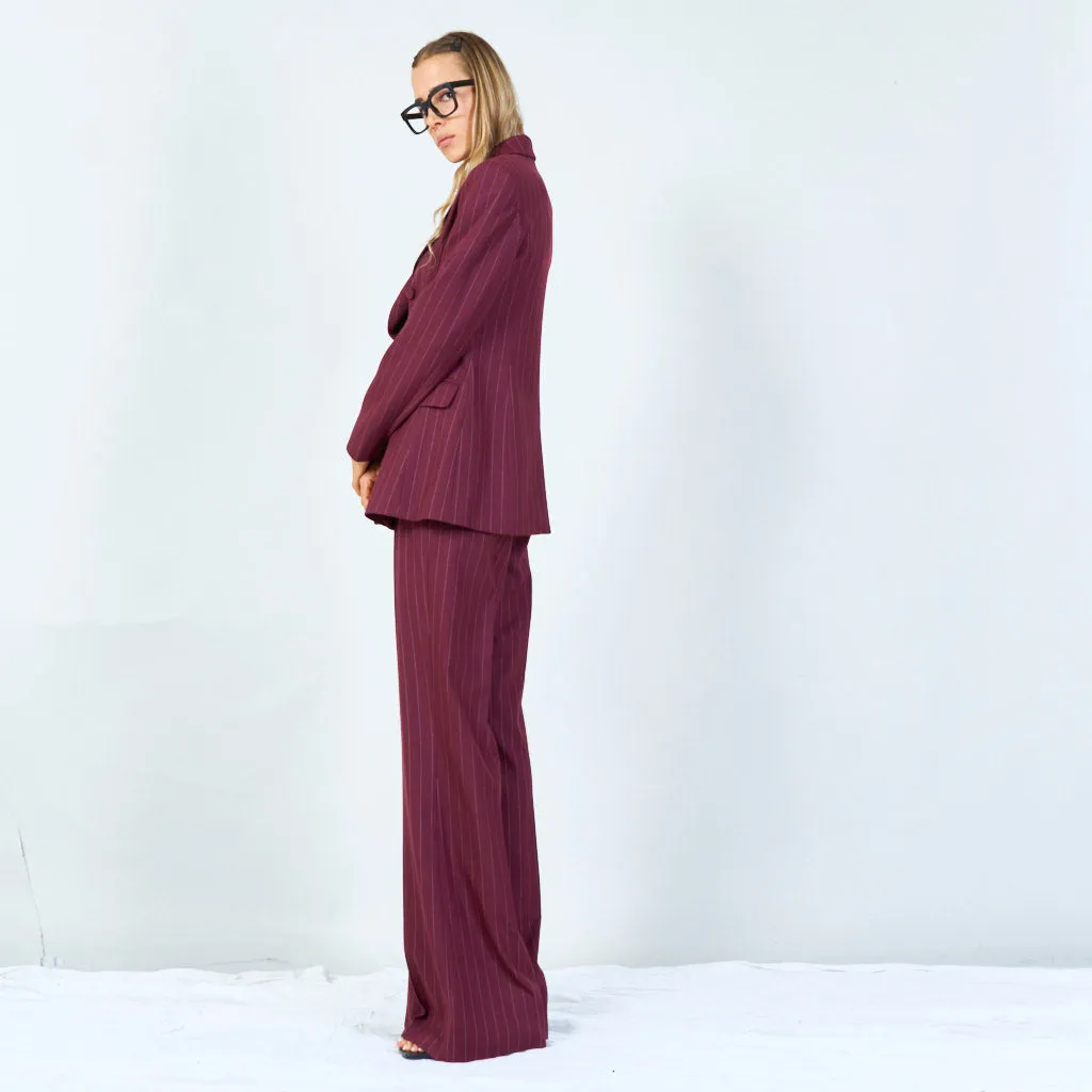 Elegant double-breasted pinstripe blazer wholesale