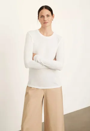 Essential Long Sleeve Crew - Optic White