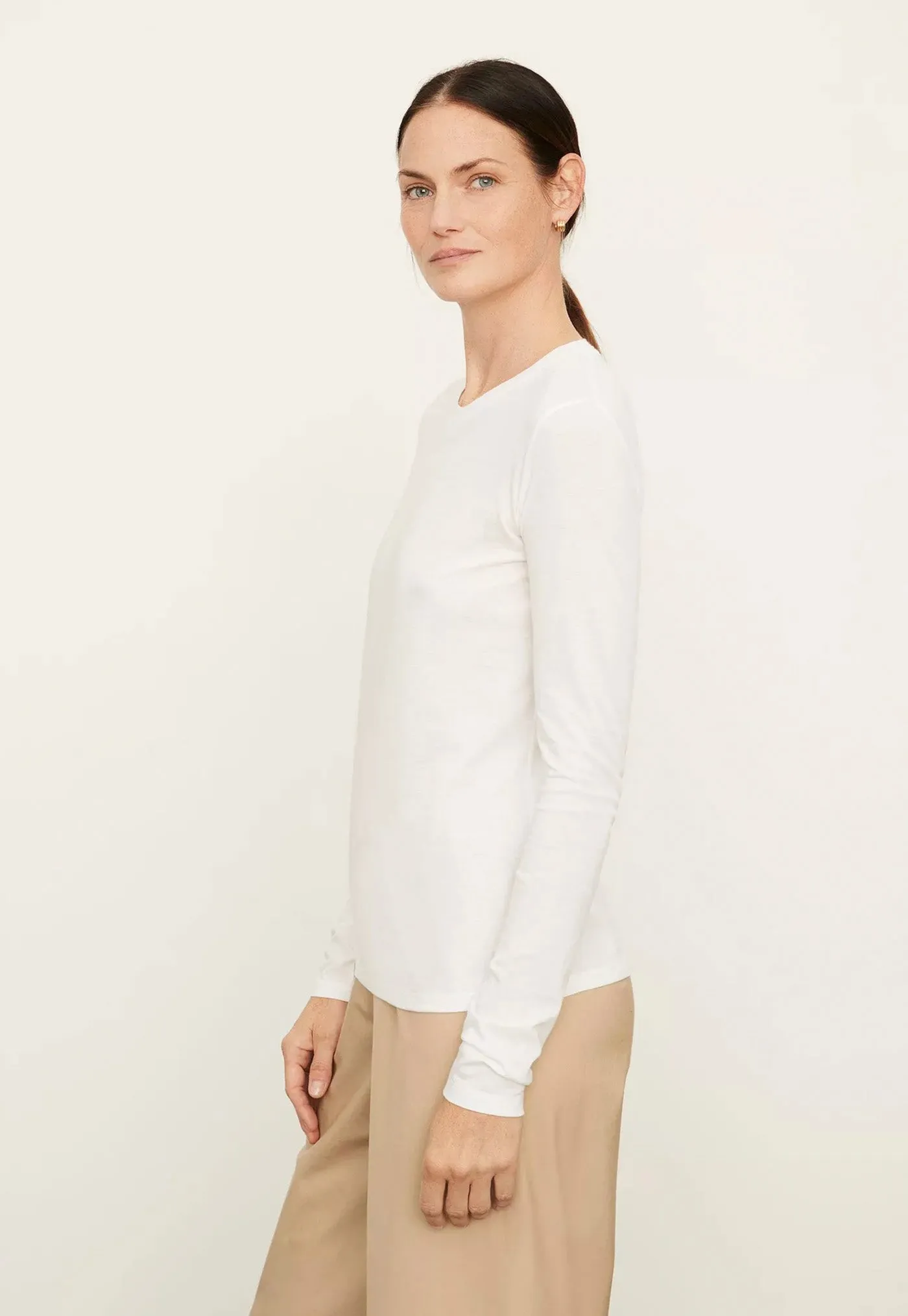 Essential Long Sleeve Crew - Optic White