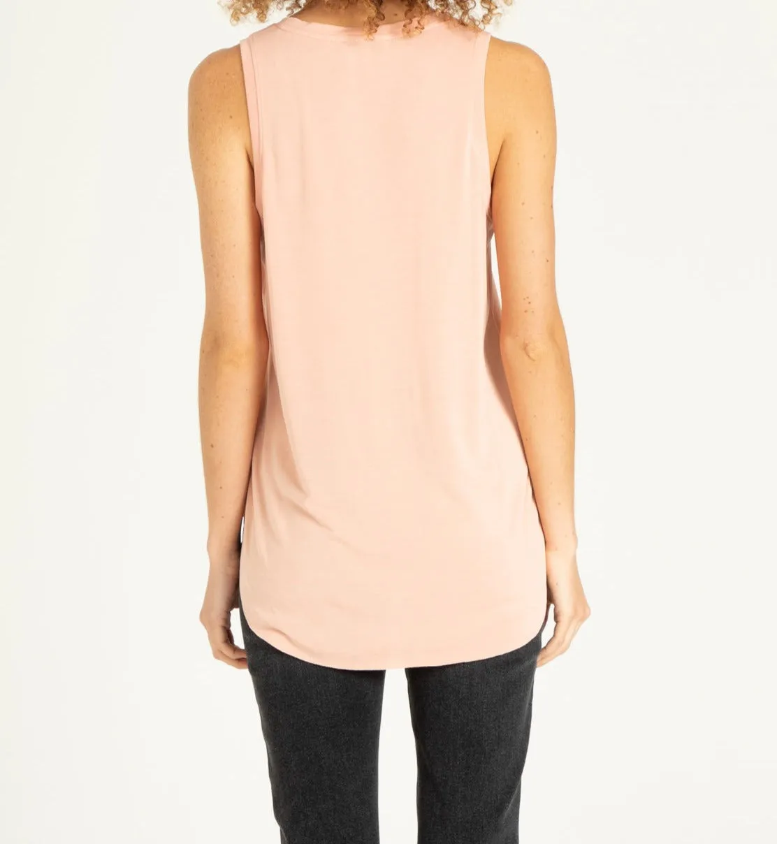 ESTHER MODAL TANK DUSTY PINK