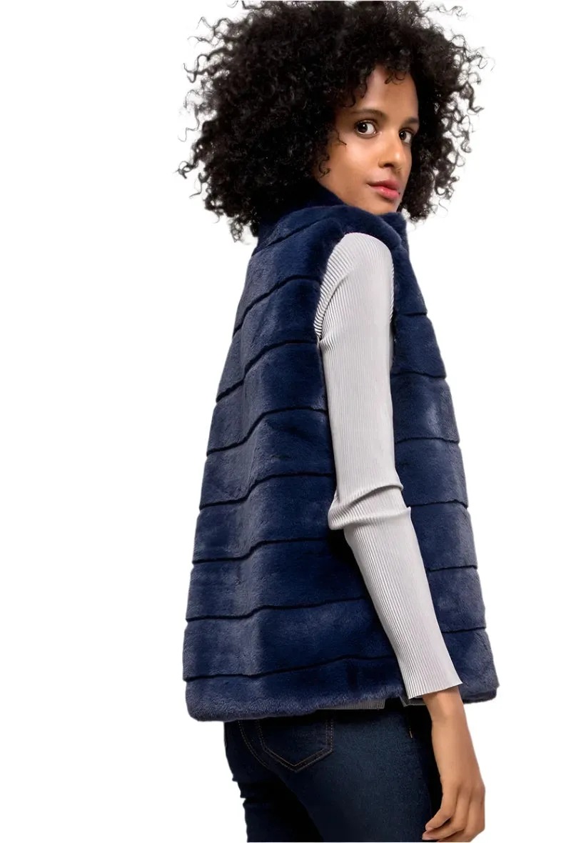 Ever Popular Italian Chunky Lined Faux Fur Gilet