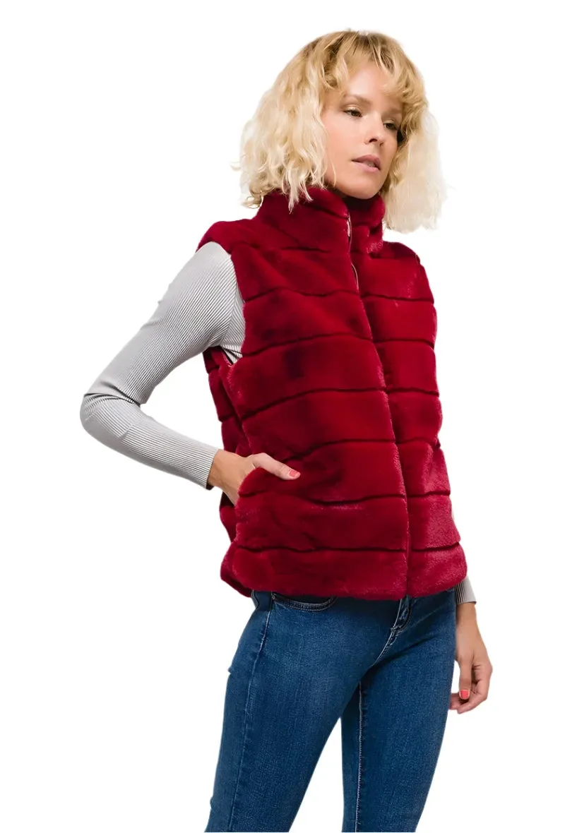 Ever Popular Italian Chunky Lined Faux Fur Gilet