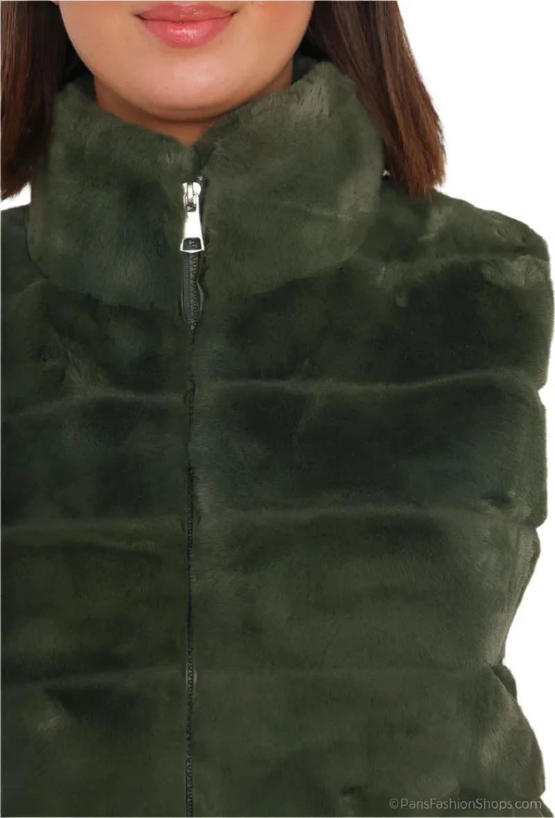 Ever Popular Italian Chunky Lined Faux Fur Gilet