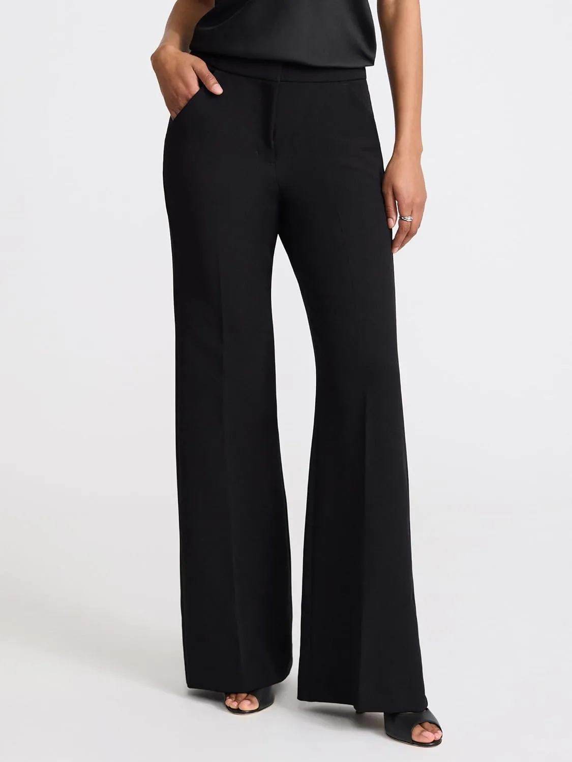 EXPRESS Womens Editor HIGH Rise Trouser Flare Pant