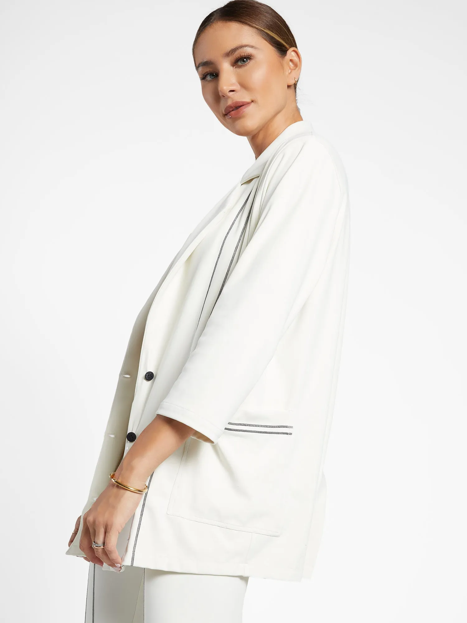 Finesse Blackout Blazer - Macadamia