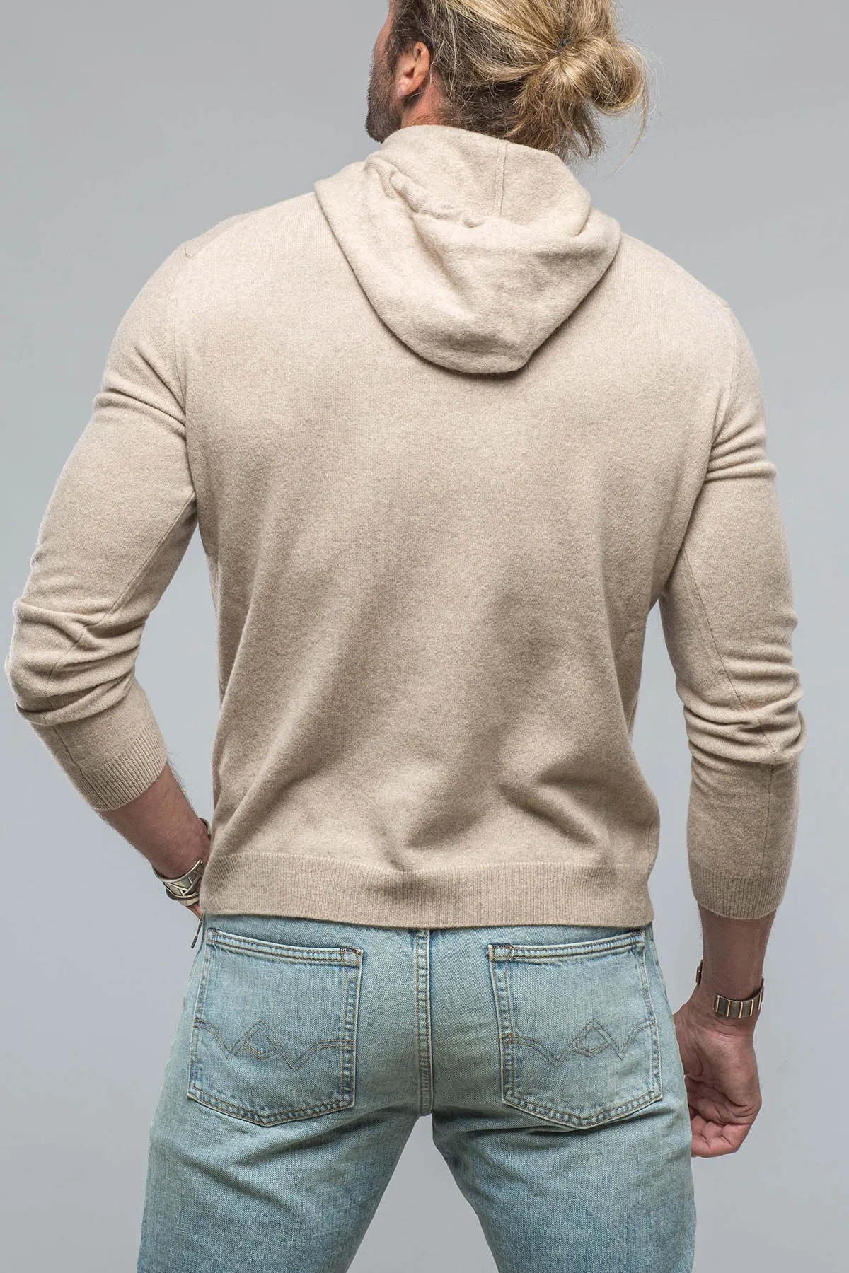 Florio Hooded Cashmere Sweater in Sand