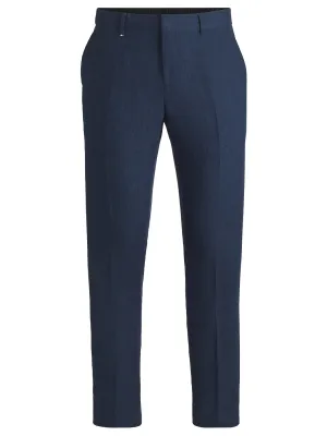 FORMAL LINEN TROUSERS Marine