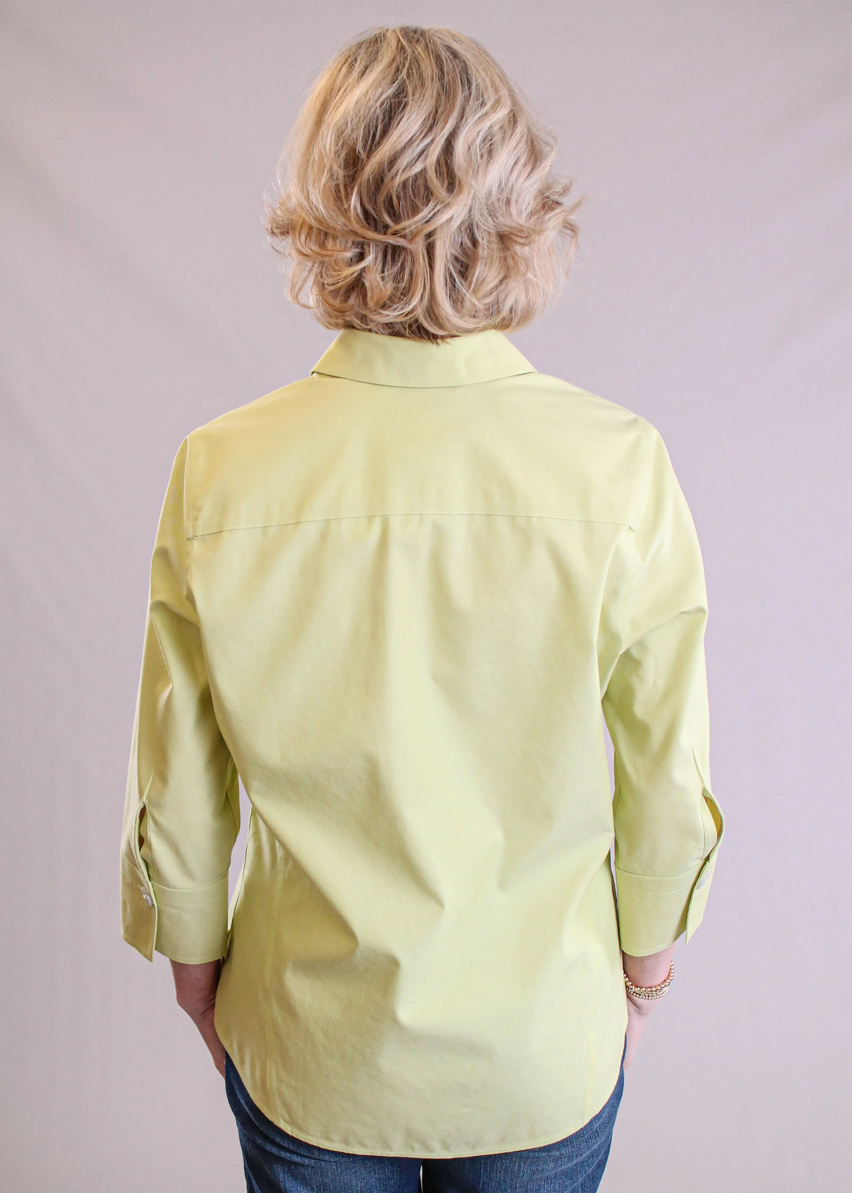 Foxcroft Paityn 3/4 Sleeve Button Down Blouse