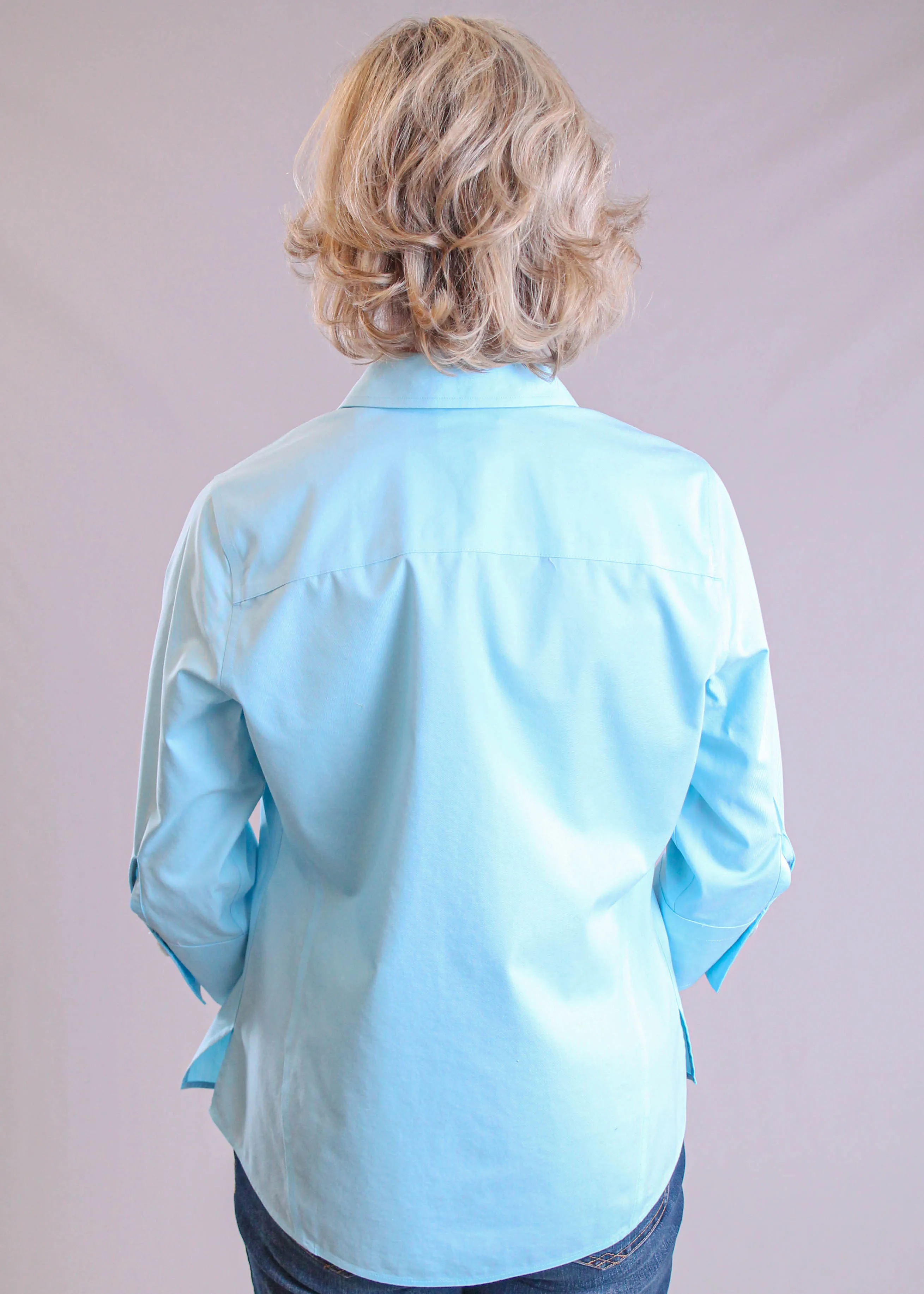 Foxcroft Paityn 3/4 Sleeve Button Down Blouse