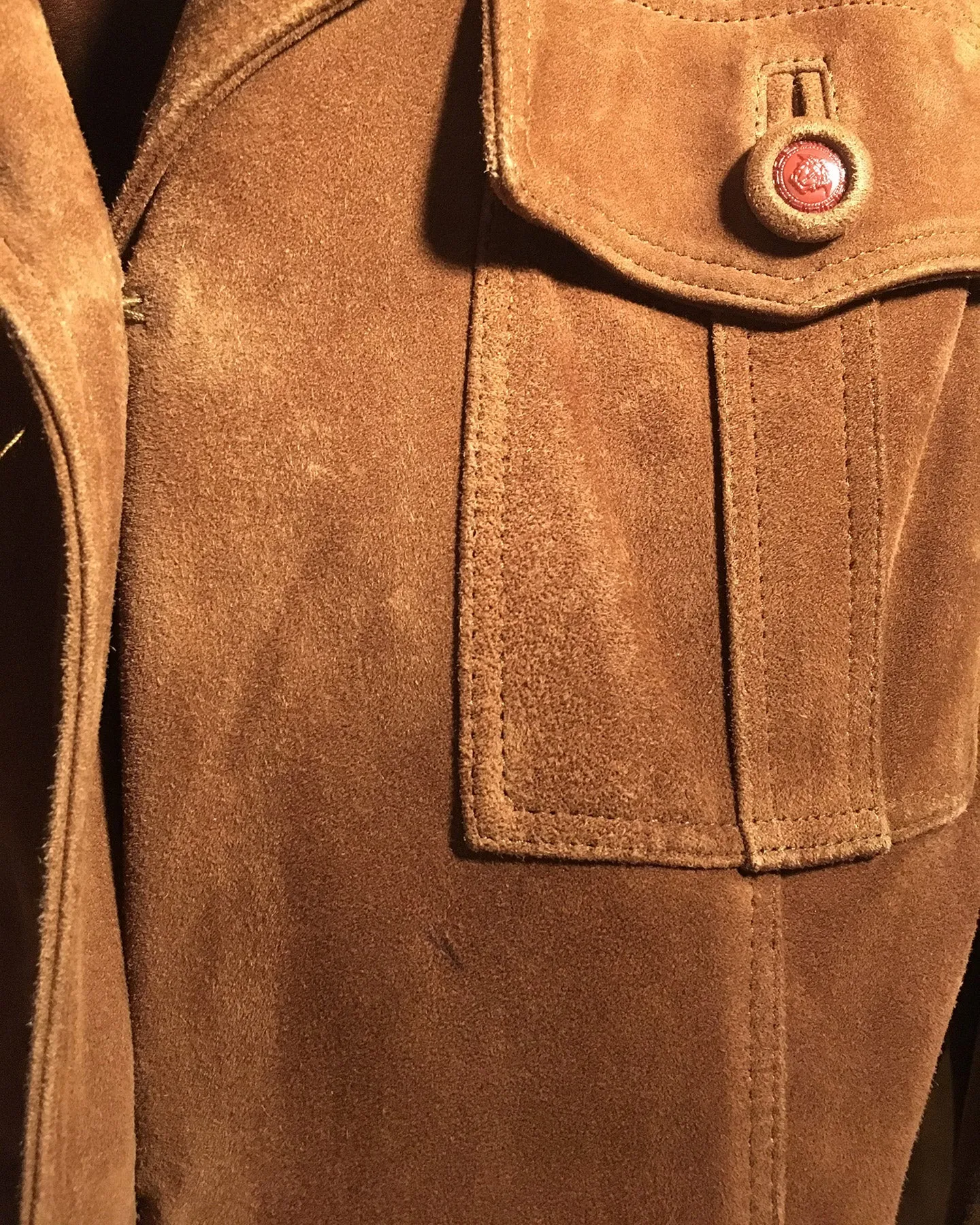 Gianni Versace Brown Suede Trench Coat