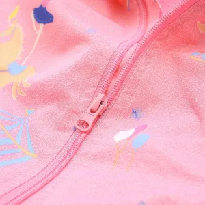 Girls Rain Jacket, Windbreaker Kids Raincoat Waterproof Zip Jacket with Fleece Liner