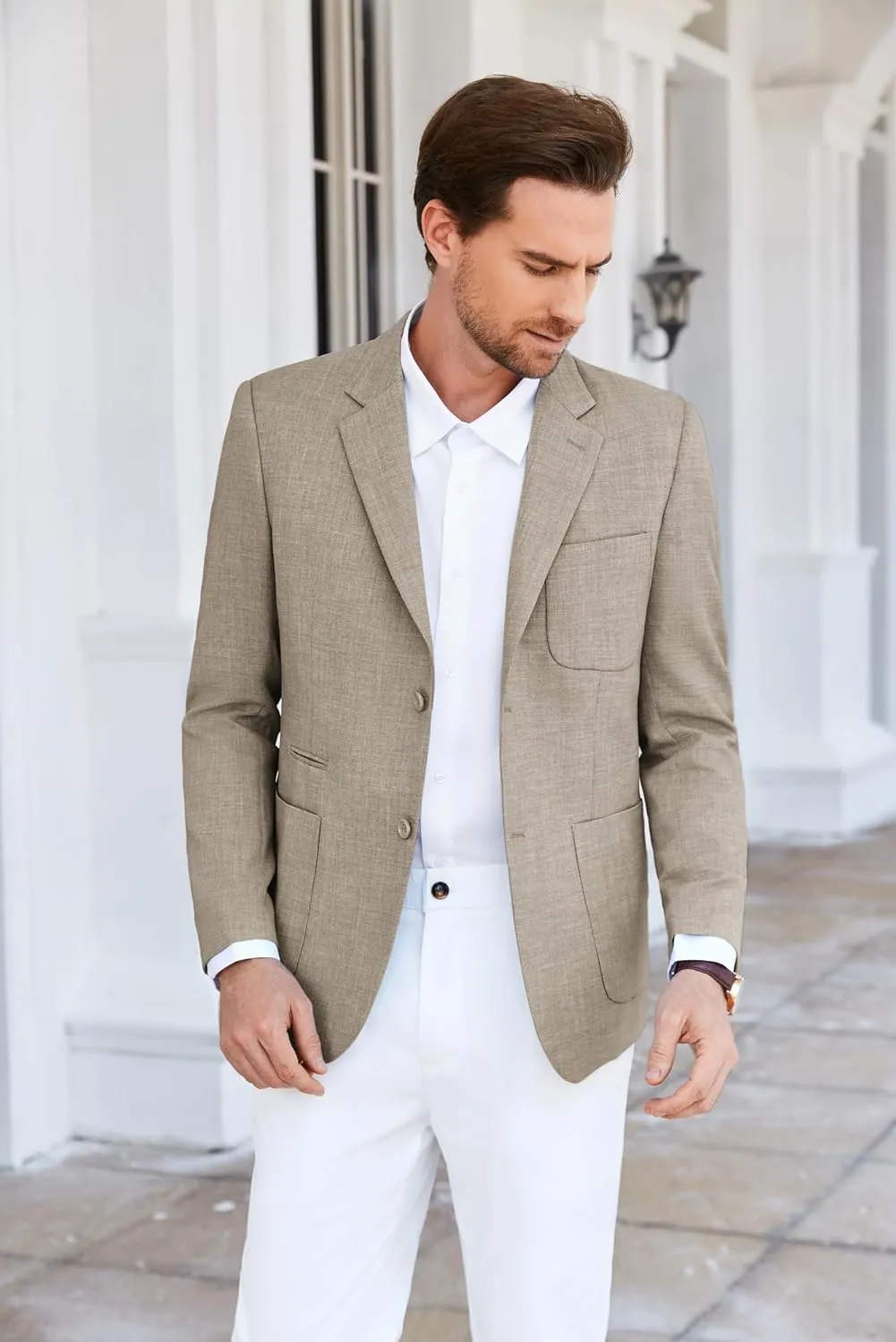 GRACE KARIN Men's Blazer Casual Lightweight Sport Coat Slim Fit Suit Jacket for Men