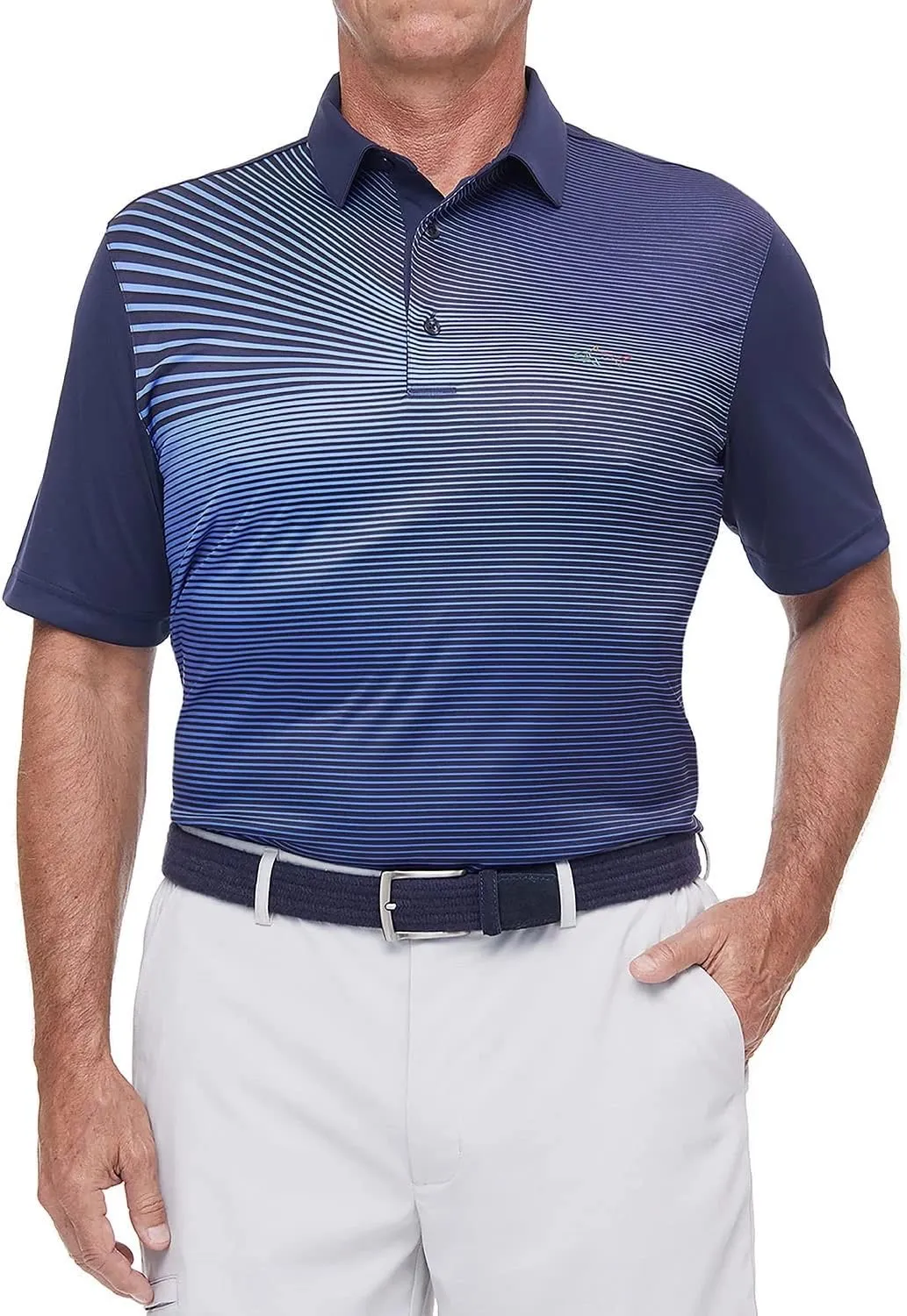 Greg Norman Men's Golf Polo Shirts Short Sleeve Casual Performance Moisture Wicking Dry Fit Golf Shirts for Men
