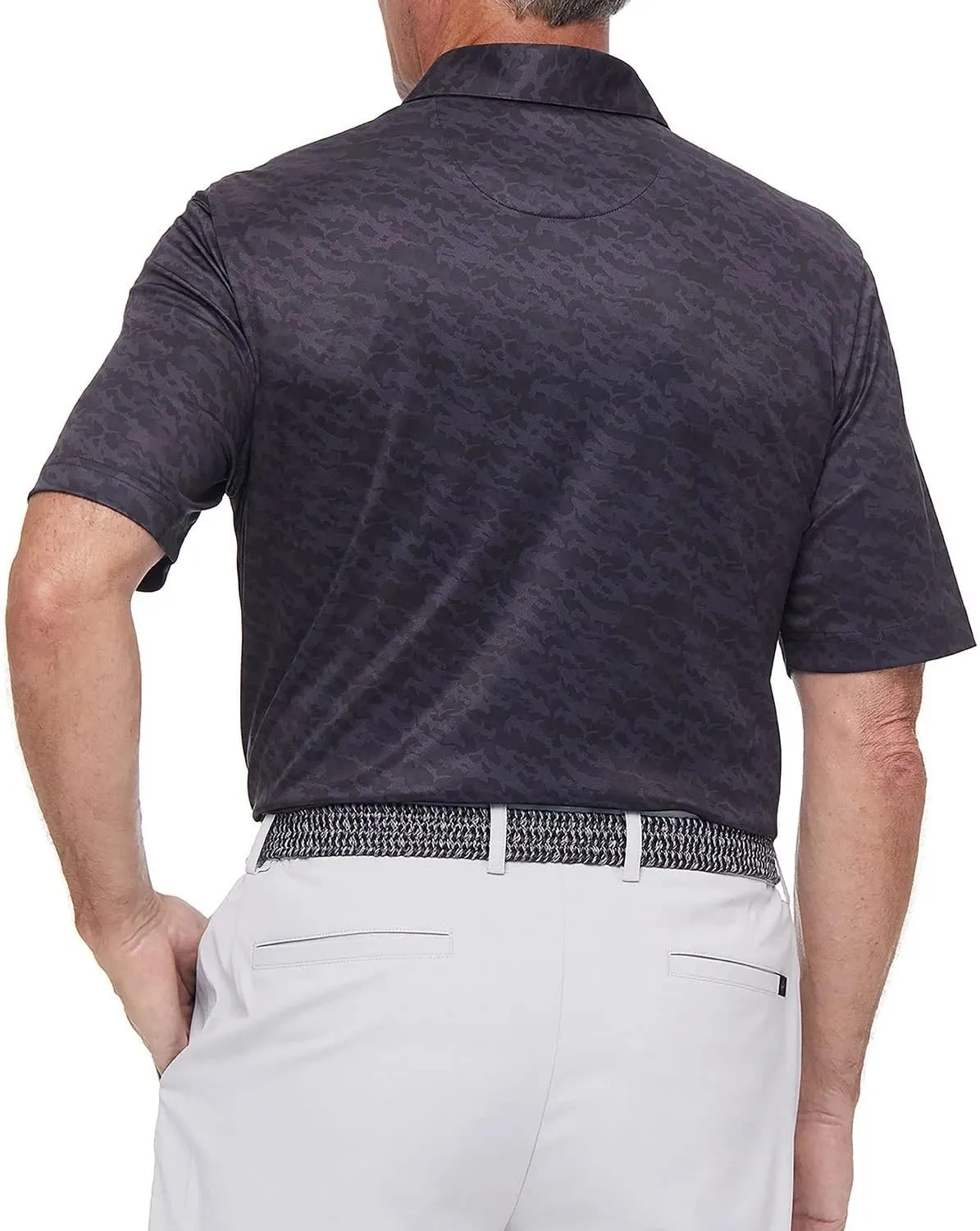 Greg Norman Men's Golf Polo Shirts Short Sleeve Casual Performance Moisture Wicking Dry Fit Golf Shirts for Men