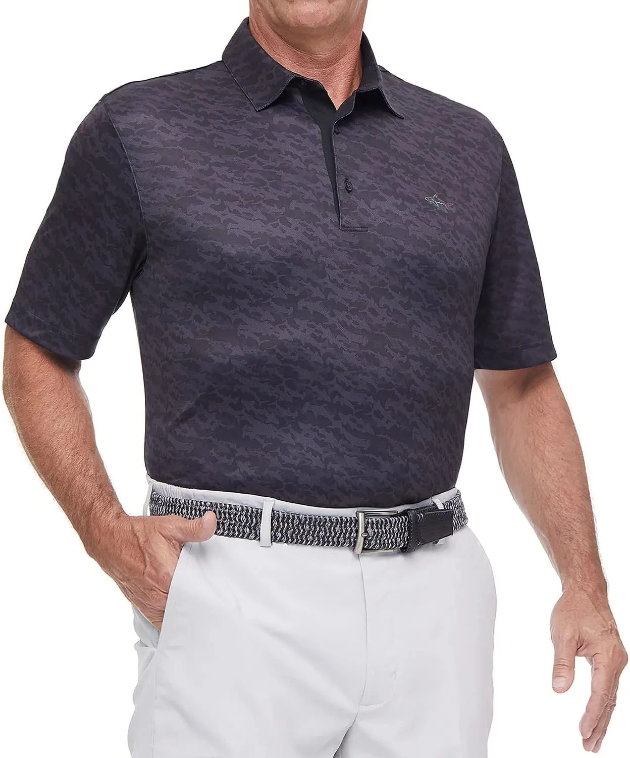 Greg Norman Men's Golf Polo Shirts Short Sleeve Casual Performance Moisture Wicking Dry Fit Golf Shirts for Men