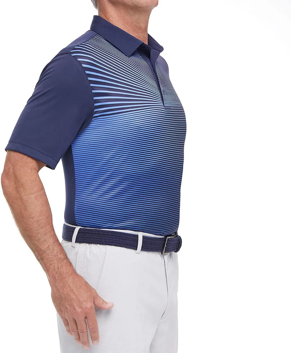 Greg Norman Men's Golf Polo Shirts Short Sleeve Casual Performance Moisture Wicking Dry Fit Golf Shirts for Men