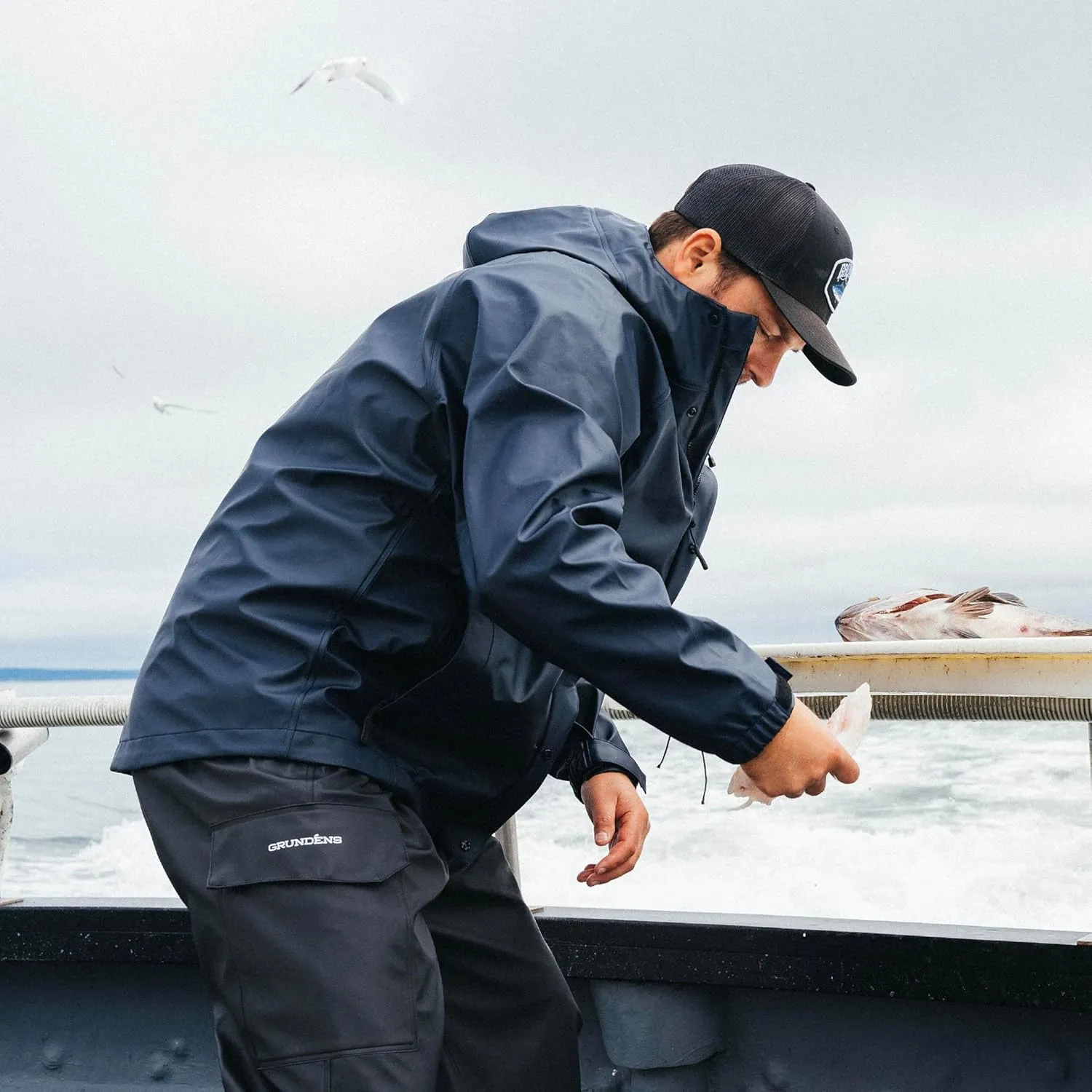 Grundens Mens Neptune Commercial Fishing Jacket | Waterproof, Adjustable